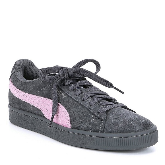 puma suede grey and pink